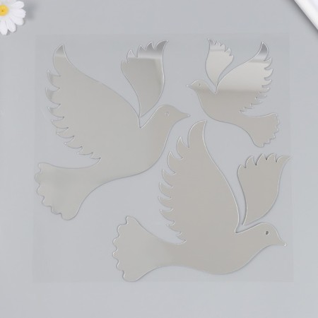 Interior mirror sticker "pigeons" 38x31 cm-1