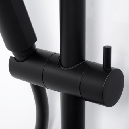 The shower system wasserkraft a11401, tropical shower, thermostat, hand watering can, chrome/black-4