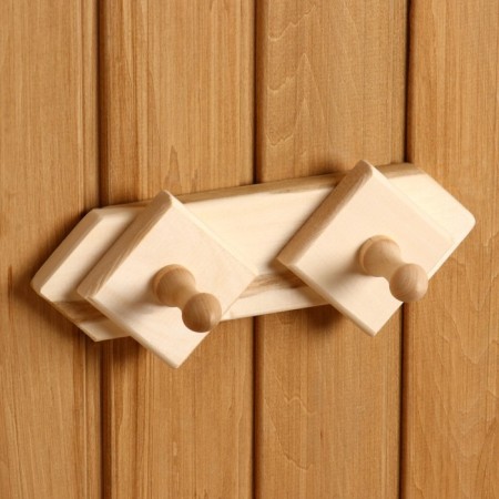 Hanger 2 hooks, linden "Dobroparov"-1