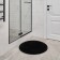 Magma soft rug. Moroshka, for the bathroom 70x70 cm, black color
