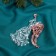 Christmas tree decoration "Angel with a pipe shine" 13.5x8.5 cm, transparent pink