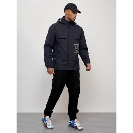 Sports male jacket, size 48, dark blue color-2