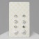 Pusets 4 pairs of "romance" Vintage heart, white color in silver