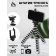 Luazon-Treasel tripod is desktop, for phone, flexible legs, height 22 cm, black and white