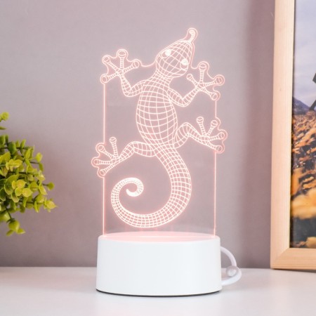 Geckon lamp LED white 9x9.5x15 cm Risalux-1