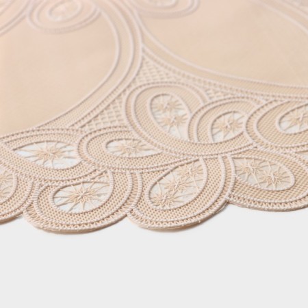 Openwork napkin "Flower", 38 × 38 cm, beige color-2