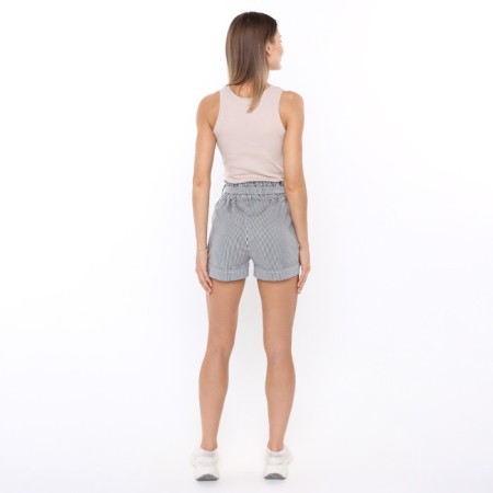 Women's casual shorts, black and white color, size 50-4