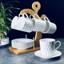 Tea set of Lenardi Bamboo, on a stand, 220 ml, 12 items