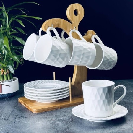 Tea set of Lenardi Bamboo, on a stand, 220 ml, 12 items