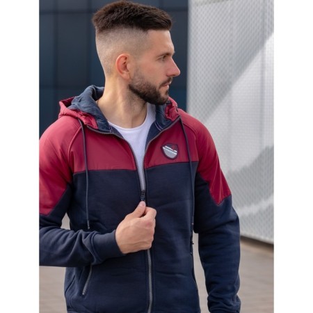 Sports costume men's ise, size 48, burgundy color, dark blue-11