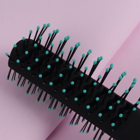The comb is massage, ventilated, 4.5 × 23 cm, black/turquoise color-1