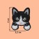 Thermal appliance "kitten with paws", 4 × 3.2 cm, black color