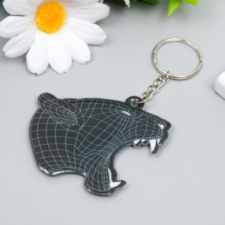 PVC keychain "Red Lioness" 5.6x6.2 cm-1