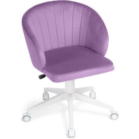 Computer chair Plastic Plastic/velor, white/purple 59x60x78 cm-5