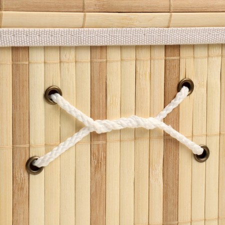 Folding box for storage, 28x38 cm N 23 cm, bamboo, lining, fabric, mix-9