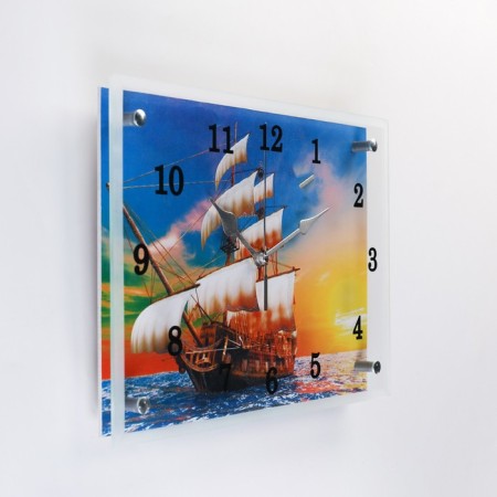 Carty clock wall, series: sea, "sailing", 25x35 cm-1