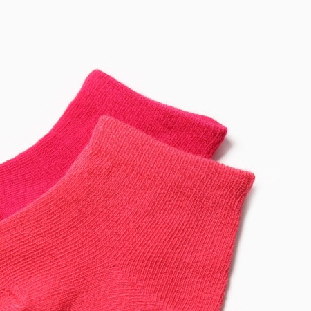 Nosk children's cotton (2 pairs), coral color/fuchsia, rn 10-12-1