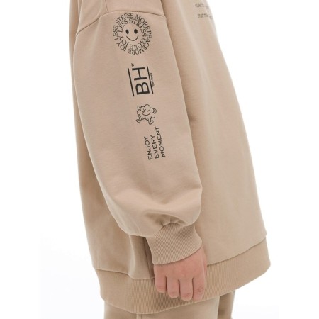 Sweatshirt for boys, height 92 cm, sandy color-4
