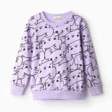 Sweatshirt for girls, lilac color, height 98 cm