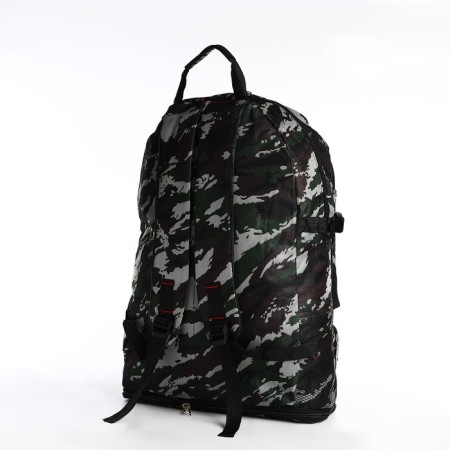 A thyroid backpack with an increase in 65l, 5 external pockets, khaki color-1