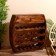 Barbali bottles stand 80x25x80 cm, Albezia tree, brown