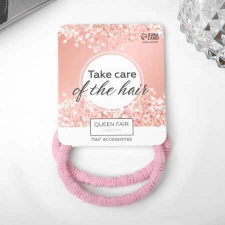 Hair elastic band "Sport" (set 2 pcs) Victor, 5 cm, mix