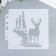 Stencil plastic "Deer in a pine forest" 13x14 cm