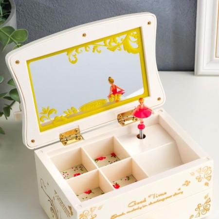 Musical Music Casket "Trilage with a Golden Patter" 16.5x11x20 cm-3