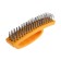 Metal tundra metal brush, plastic handle, 4-row