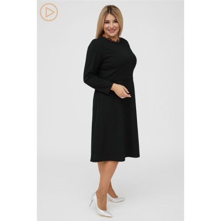 Female dress, size 64, black color-3