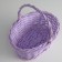 Wicker basket, willow, 30x21x12x25 cm, lilac