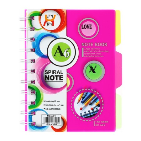 Notepad on the crest A6, 100 sheets, line, plastic cover, with dividers, assorted mix-3