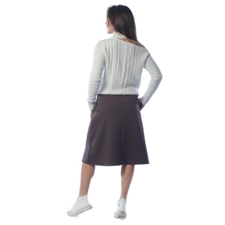 Women's skirt, size 46, brown color-4