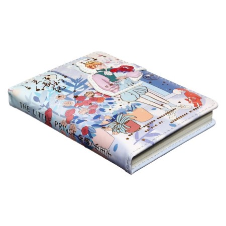 Gift notebook, A6, 100 sheets, a colored block, with a curly knife on a magnet, "anime", mix-5