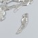 Decor for creativity Metal "Parrot" set 6 pcs silver 1.6x5.5 cm