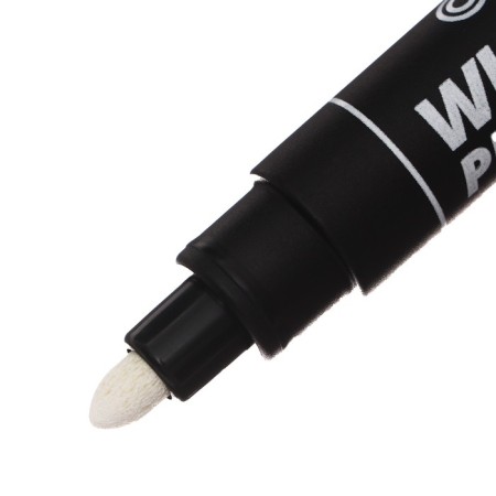 Permanent marker 5.0 mm centropen 8586, line 2.5 mm, white color-3