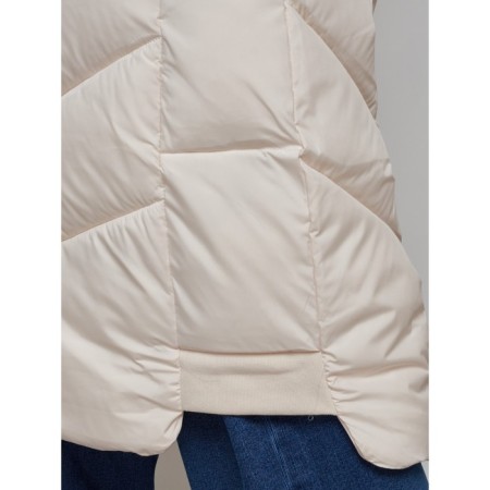 Coat insulated winter female, size 42, beige color-14