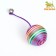 Textile ball "Strip with a tail", 5.5 cm, mix of flowers