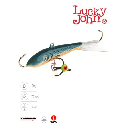 Balancir Lucky John Fin 5 + tee, 7 cm, color 53 blister