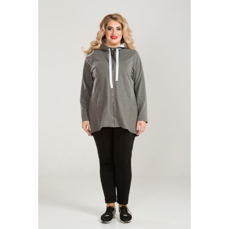 Female suit, size 52, gray color-3