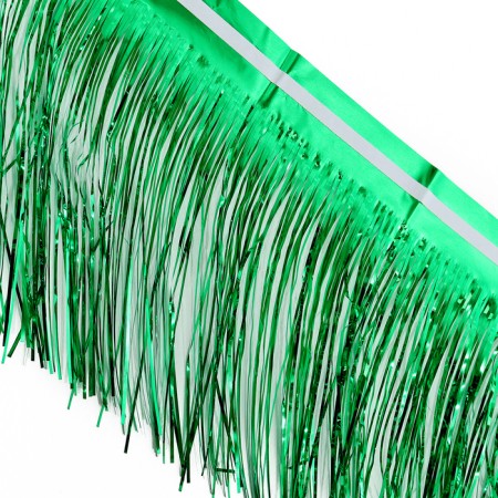 Garland "rain" with sticky tape, 2 meters, green color-2