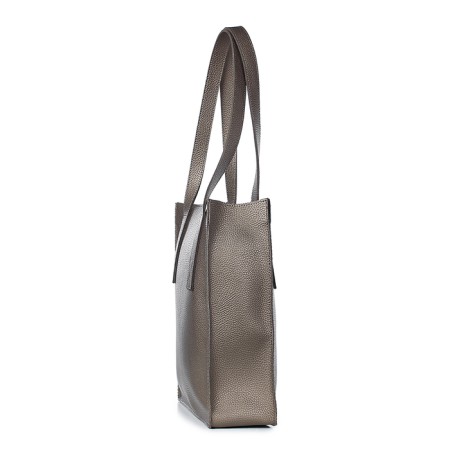 Female bag, artificial leather, 295x335x100 cm, platinum-3
