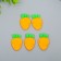 Decor for creativity rubber "carrot" set 12 pcs 4x3 cm