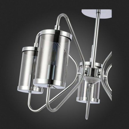 Ceiling EVOLUCE lamp. Sle102302-05. Valieri. 5x40 watts, E14, 53.5x53.5x39 cm, chromium color-6