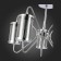 Ceiling EVOLUCE lamp. Sle102302-05. Valieri. 5x40 watts, E14, 53.5x53.5x39 cm, chromium color