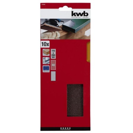 Grinding sheet KWB, 115x280 mm, K40, aluminum oxide-1