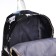 School backpack from textiles on lightning, 3 pockets, black color