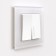 Switch W1120161, two -key, with backlight, white matte