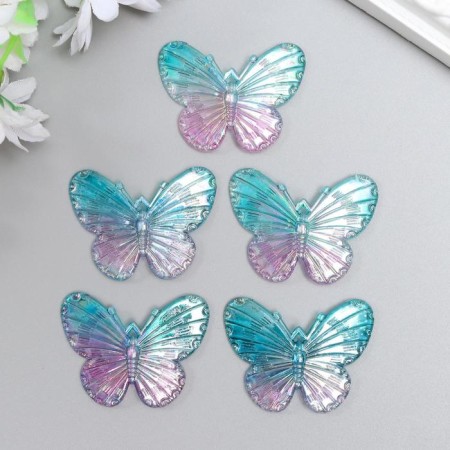 Decor for creativity Plastic "Blue-lilac butt" set of 5 pcs 3.2x4.1 cm-2