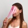 Face protection screen, with a pen, 31.5 × 13.5 cm, pink color